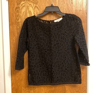 LOFT black lace top. Size XSP.